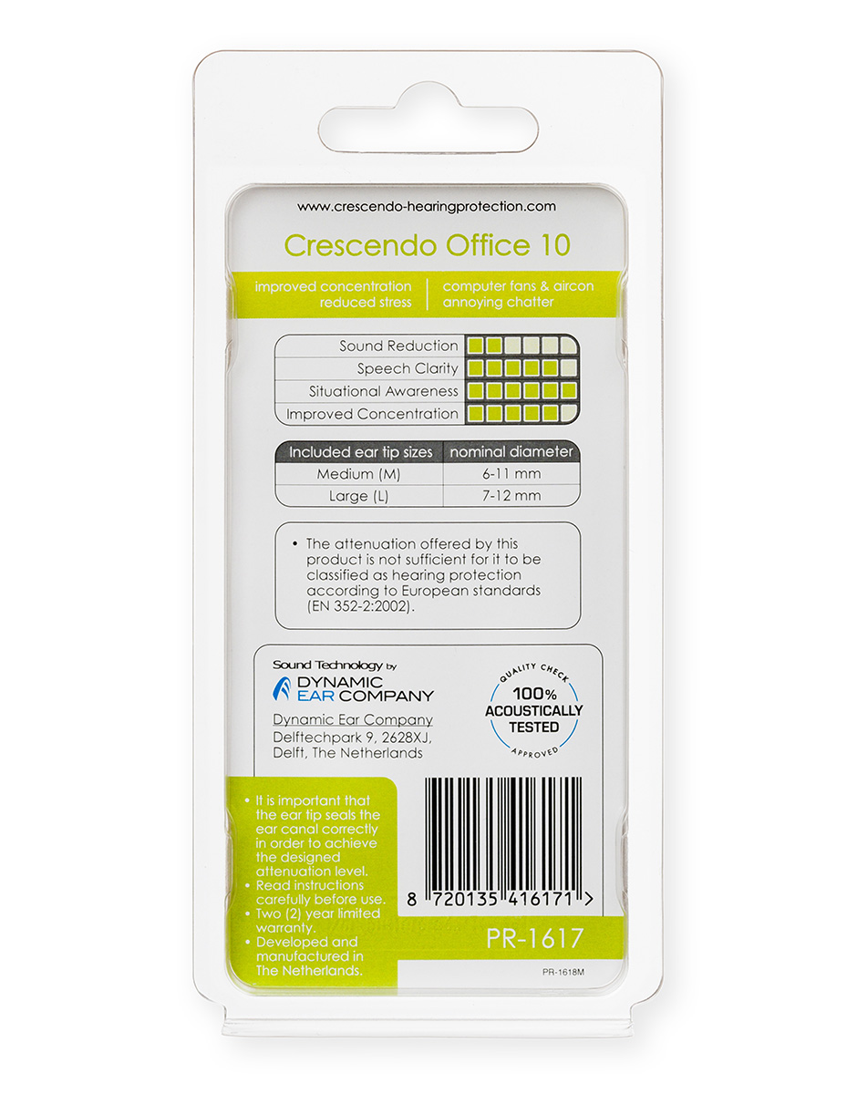 PR-1617-Crescendo-Hearing-Protection-Office-10-Earplugs-Back